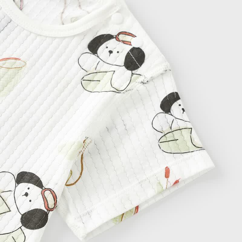 TONGTAI Baby Short Sleeve Cotton Romper