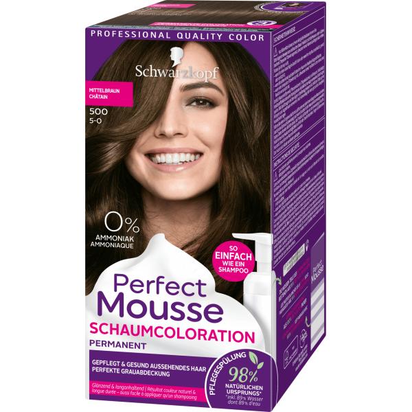 

Schwarzkopf Perfect Mousse Пена для окрашивания волос 500 Средне-коричневый