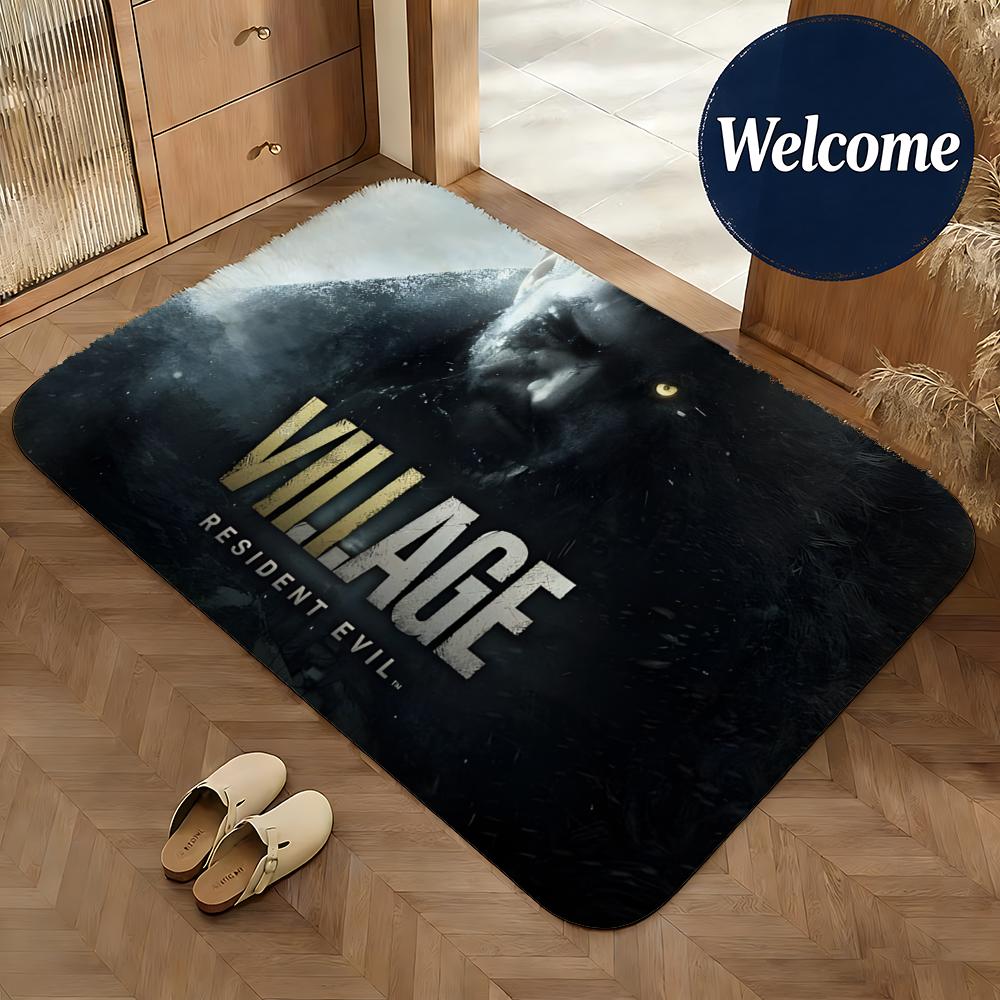 Soft Flannel Floor Mat Game Resident Evil Requiem Floor Mat Non-Slip Absorbent Doormat Bathroom Bedroom Home Decor Rug