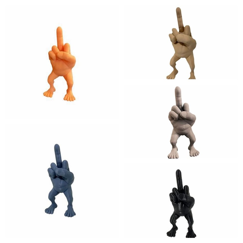 Prank Middle Finger Figure Crafts Middle Finger Statue Finger Resin Ornament Landscape Garden Pot