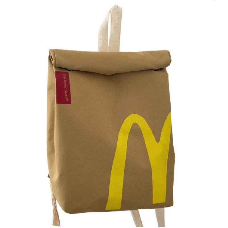 

Mcdonald s Thickened Backpack With Large Capacity For Women, Fashionable Design For College Students, With 2 Pendants Included McDonald Double