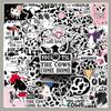 Cow Fun Korean Style Cartoon Stickers: 50 Sheets of Cute Animal Decorative Stationery for Planners.