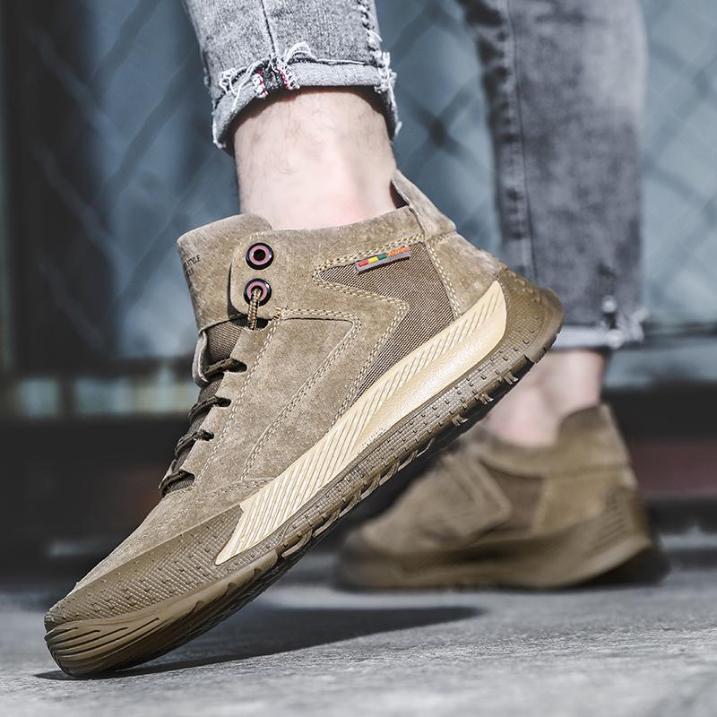 Men's Casual Shoes Outdoor Men's Ankle Boots Lightweight Western Boots Sneakers for Men