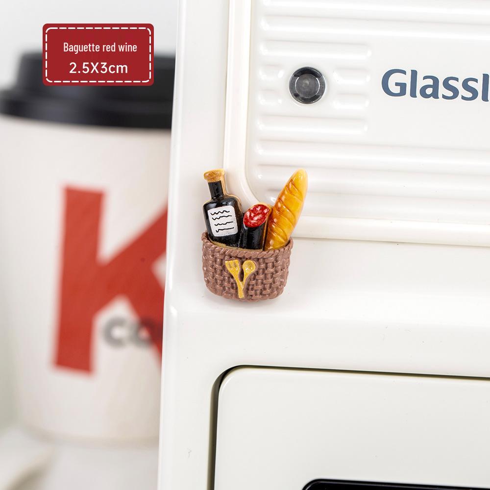 Miniature Cute Food Refrigerator Magnet Set - DIY Resin Home Decoration Stickers