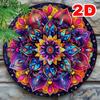 VibraArt 8 Inch Floral Mandala Metal Wall Decor Lightweight Aluminum Sign