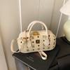 High-end Contrasting Color Bear Bag Women's New Fashion Niche Versatile Messenger Bag Portable Pillow Bag