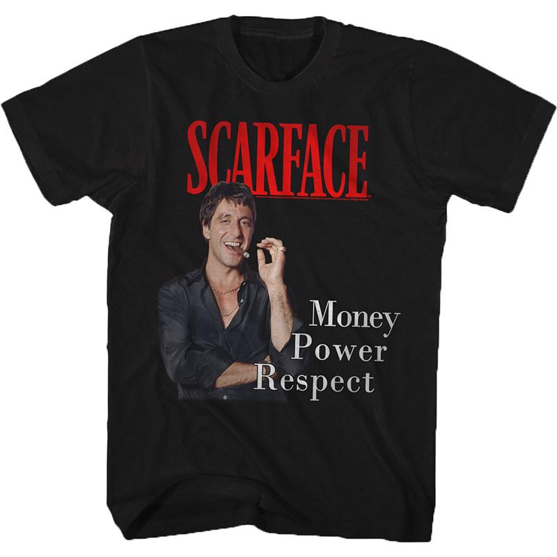 

1983 Scarface - The Masked Avenger - Masked Man Al Pacino Tony Movie Collaboration Retro T-Shirt - Men s Summer Cotton Graphi... S разноцветный