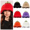 Tomato Winter Fisherman Hat Rolled-up Beanie Hat Cute Plush Bucket Hat  Outdoor