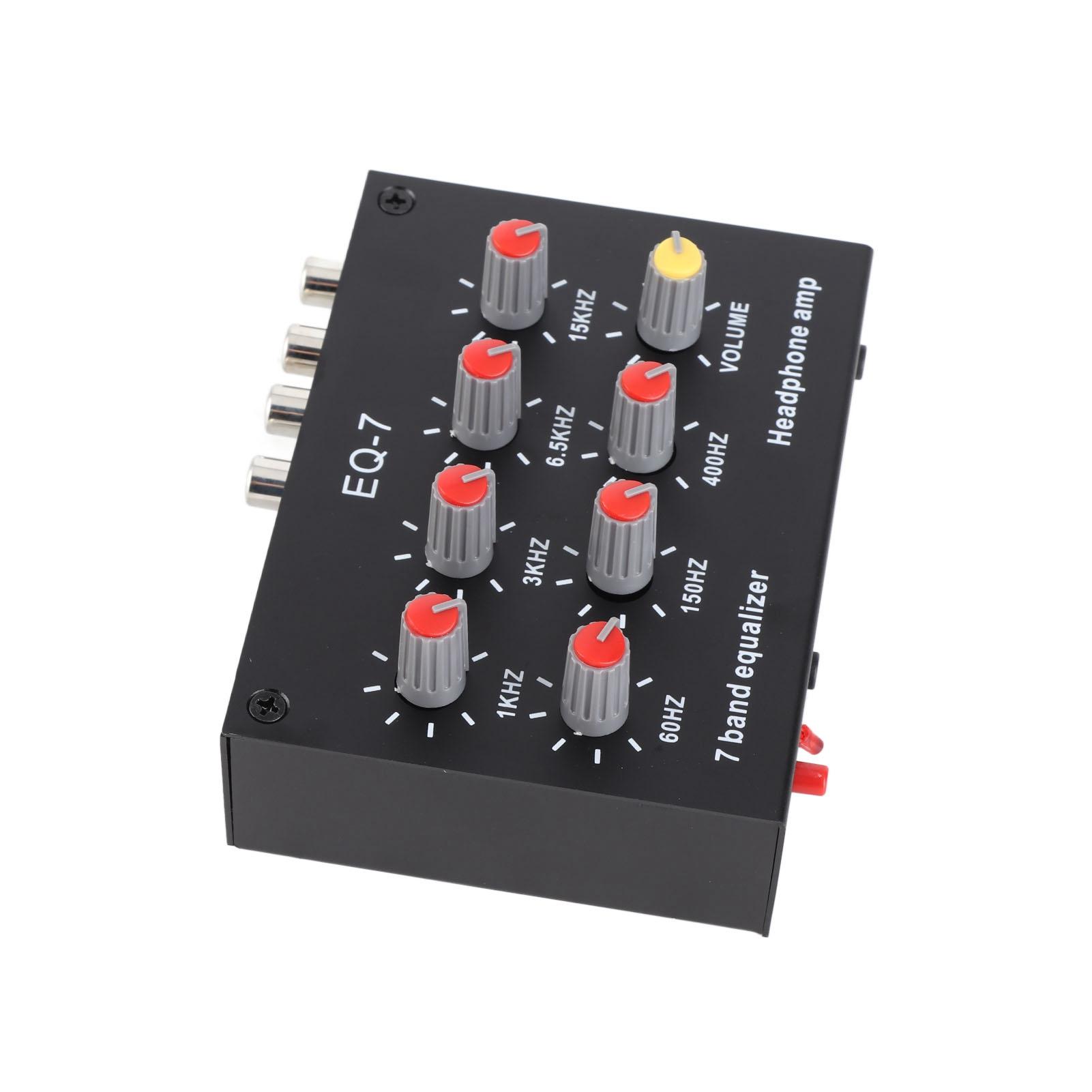 

7 Band Sound Equalizer 12dB High Bass Adjustment Dual Channel Digital Equalizer белый