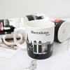 City Cafe Mug European 4-piece Set, Individual Box Gift, Vintage Parisian Feel