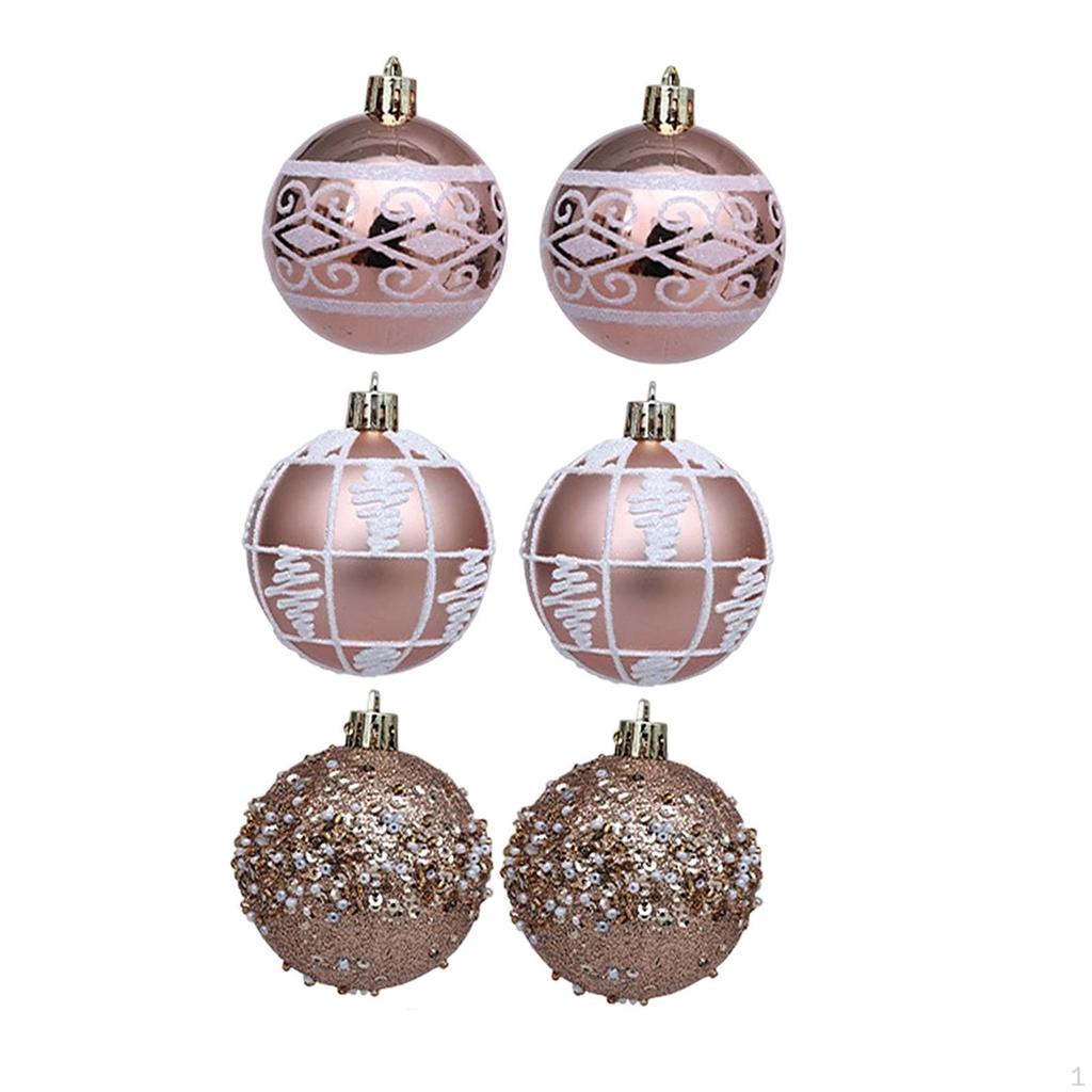 6 Pieces Christmas Ball Ornament Tree Ornaments Pendants for Engagement