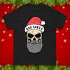 Bad Santa Schädel Lustiges Weihnachts-T-Shirt Dunkler Bart Weihnachtsmann Xmas Geschenk T-Shirt Top