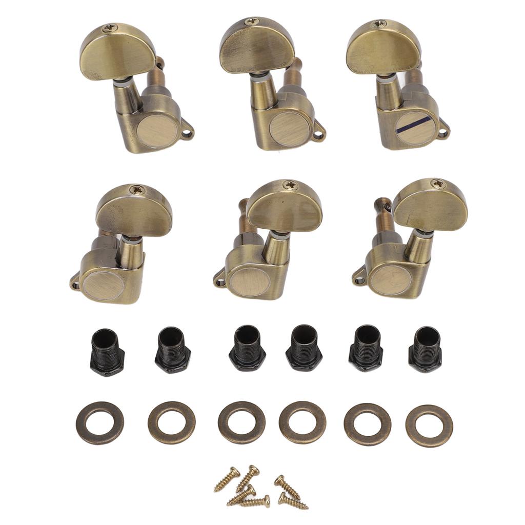 6 Set Guitar Tuning Pegs Keys Metal Half Moon Shaped Sealed 1:18 Guitar Machine Heads for EpiphoneGu