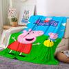 Pig Peppa Print Flannel Blanket High Quality Warm Comfortable Cover for All Seasons Perfect for Gifts Home Decor
