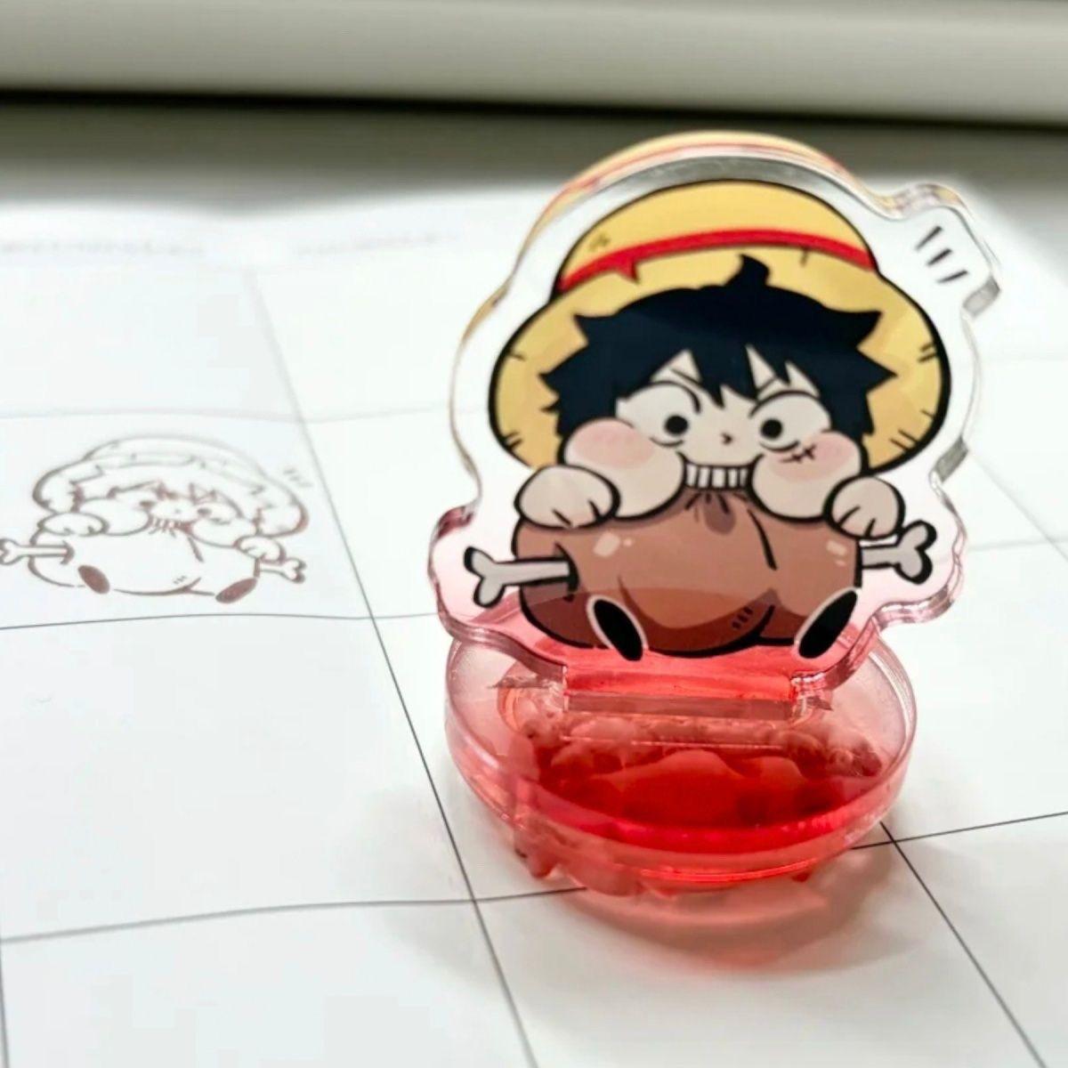 One Piece Anime Cartoon Mini Acrylic Standee Cute Luffy Zoro Chopper Character Collectible Figurine Desktop Decoration Gift