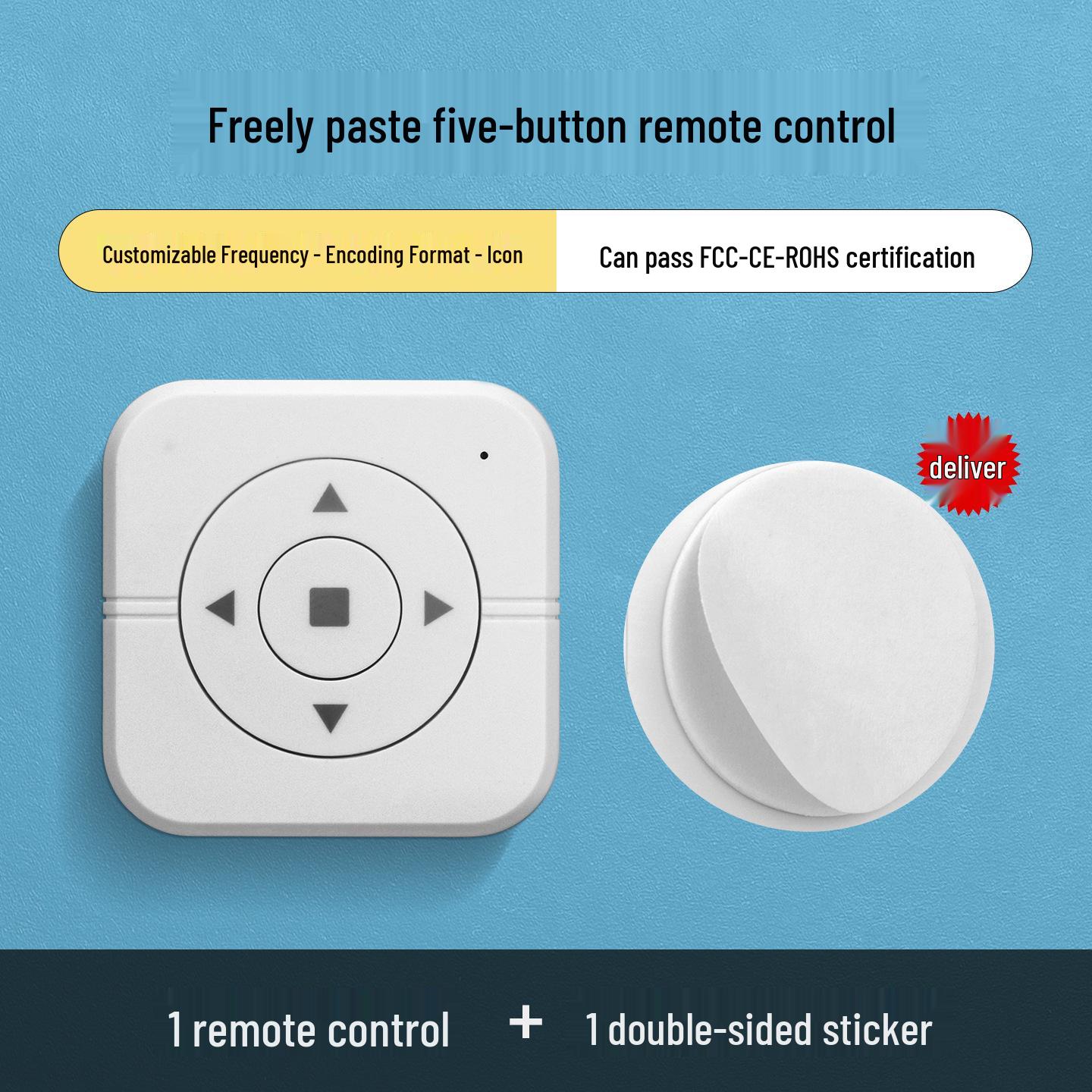 Square Wireless 4-Key EV1527 Remote Control Transmitter 433M 1234 Key