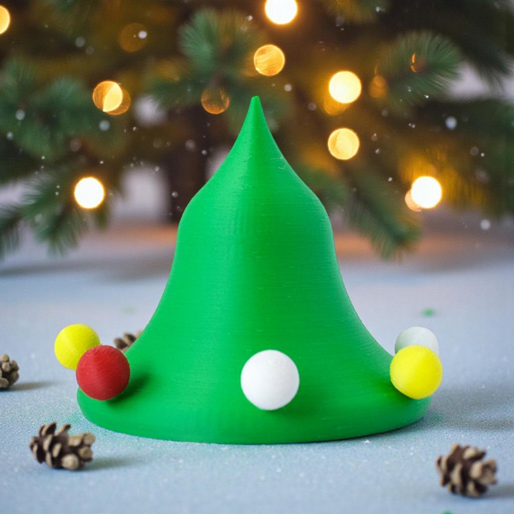 3D Printed Rotating Christmas Tree Ornament - Creative Desktop Decoration Model