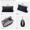 Brand Mini Lock Clip Coin Purse Daily Portable Cute Handheld Storage Bag for Girls Solid Color Genuine Leather Simple Key Bag