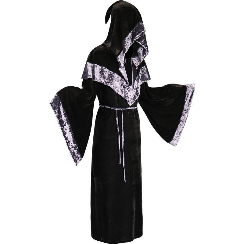 Medieval Monk Priest Robe Halloween Carnival Party Gothic Cosplay Cloak Costume