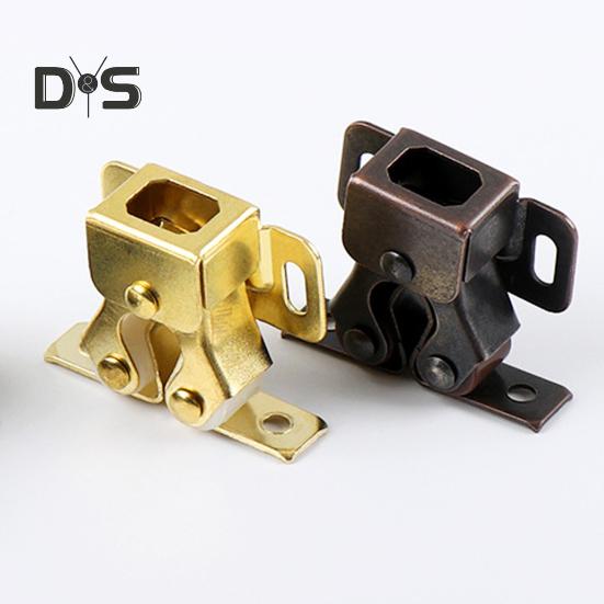 1 Set Cabinet Door Lock Built-in Spring Rustproof Electroplated Adjustable Easy Installation Multipurpose Iron Cabinet Latch Cupboard Door Lock