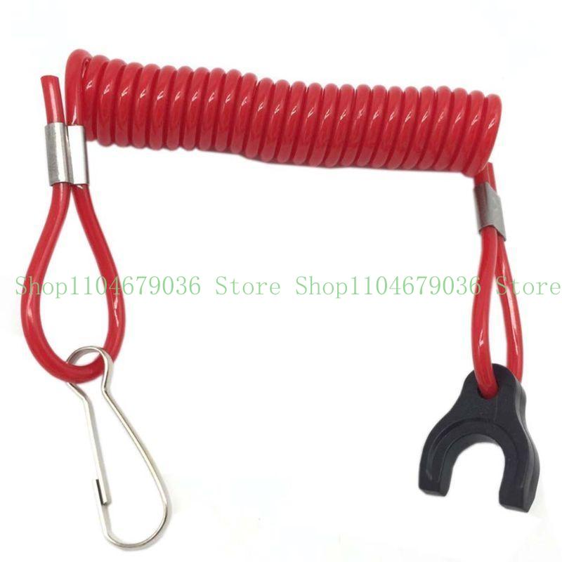 652F Universal Boat Engine Motor Lanyard Urgent Stop Switch Safety Tether Lanyard Fit for Tohatsu ATV Boat Bike