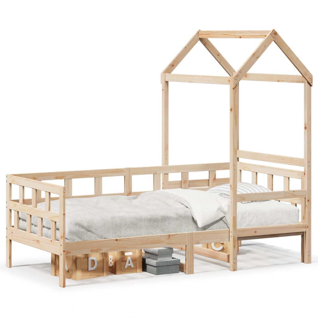 vidaXL Daybed with Canopy 80 x 200 cm Solid Pine Wood