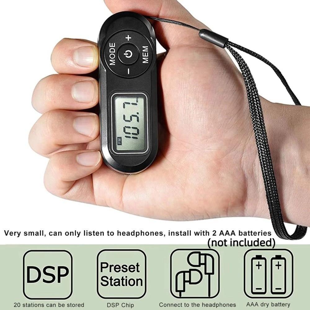 Mini Digital Display FM Receiver LCD Display Pocket Radio Practical Portable FM Radio  Walking
