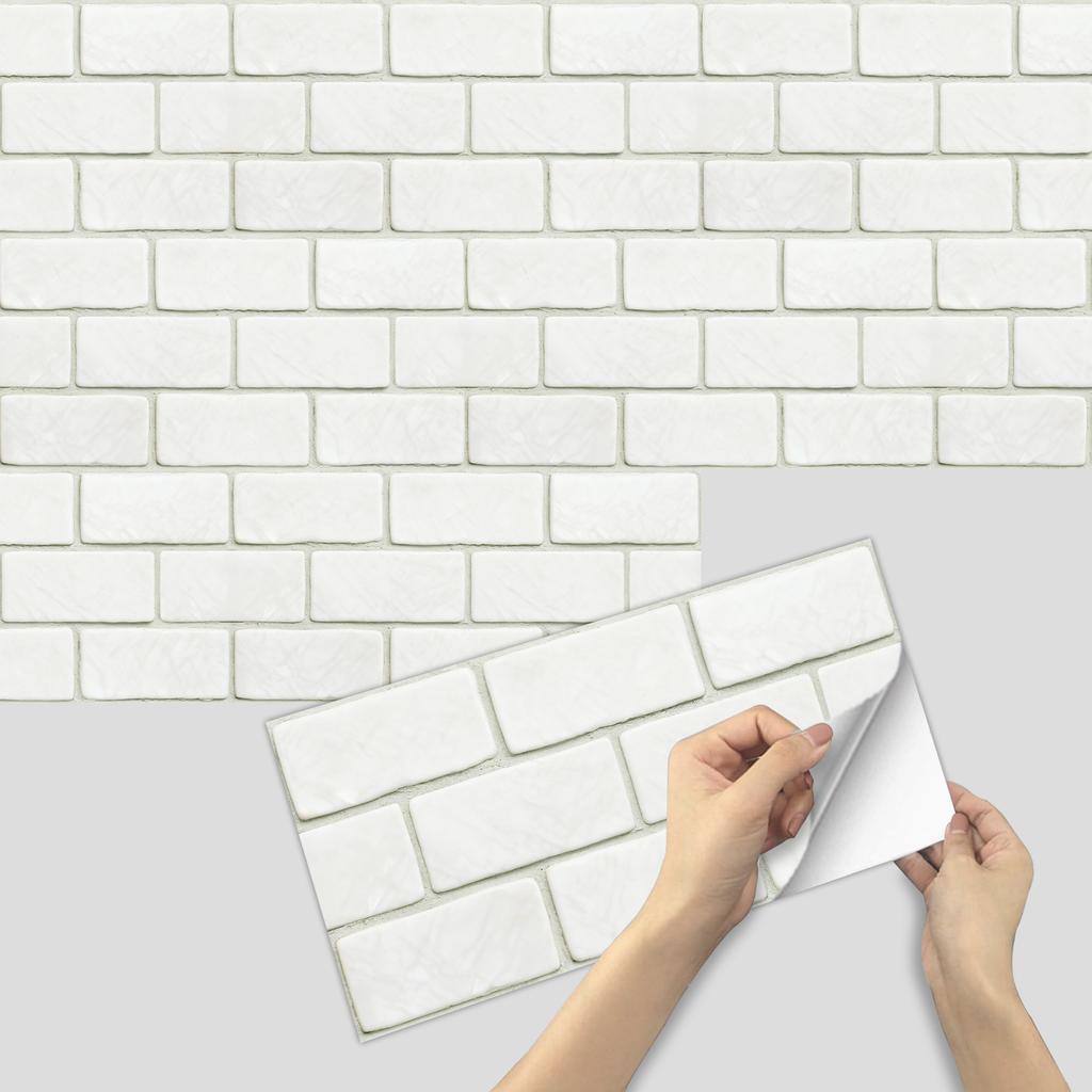 10/20/30Pcs 3D Mosaic Tile Stickers - Waterproof PVC Wall Decals - Thickened Self-Adhesive Brick Wallpaper for Kitchen & Bathroom - Multiple Designs