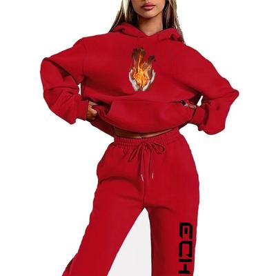 2025 New  Letter Print Women's Hoodie Sweatpants Set with Hat and Long Sleeve Casual Shirt Set