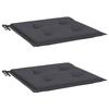 VidaXL Garden Chair Cushions 2 Pcs Anthracite 40x40x3 Cm 314002