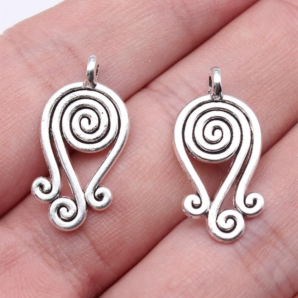 Berloques Pingentes Ondulados Gota de Água Espiral Materiais de Joalheria Infantil QC135