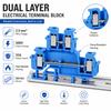 Double Level Electrical Terminal Block 4-Conductor DIN Rail Terminal  Industrial Control
