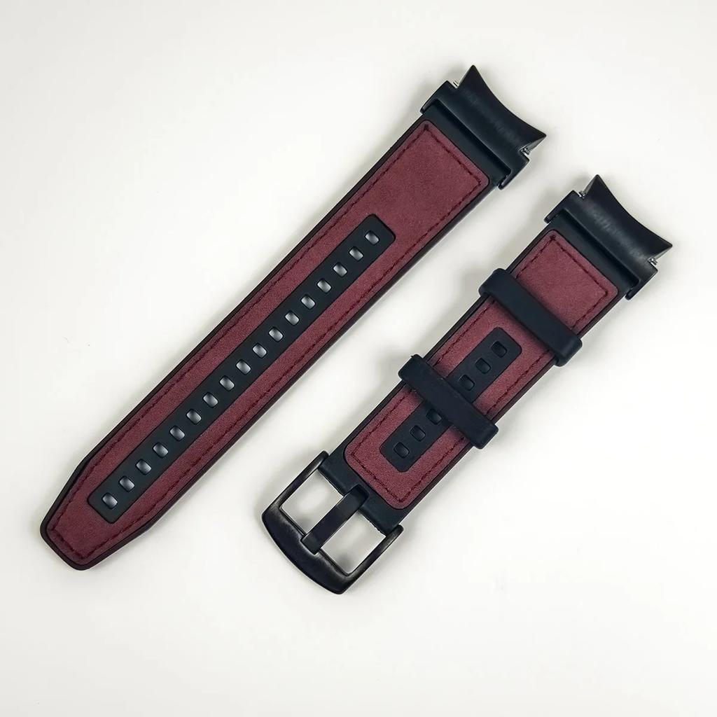 No Gaps Leather Strap for Samsung Galaxy Watch 7 6 5 4 40mm 44mm Watchband Bracelet for Galaxy Watch 6Classic 43 47mm 5Pro 45mm