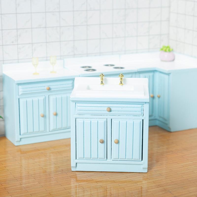 3’’ for Doll House Toy Miniature Cooking Cabinet Mini Kitchen Cabinet Dollhouse Accessory Girl’s Pretend for Play Toy Su