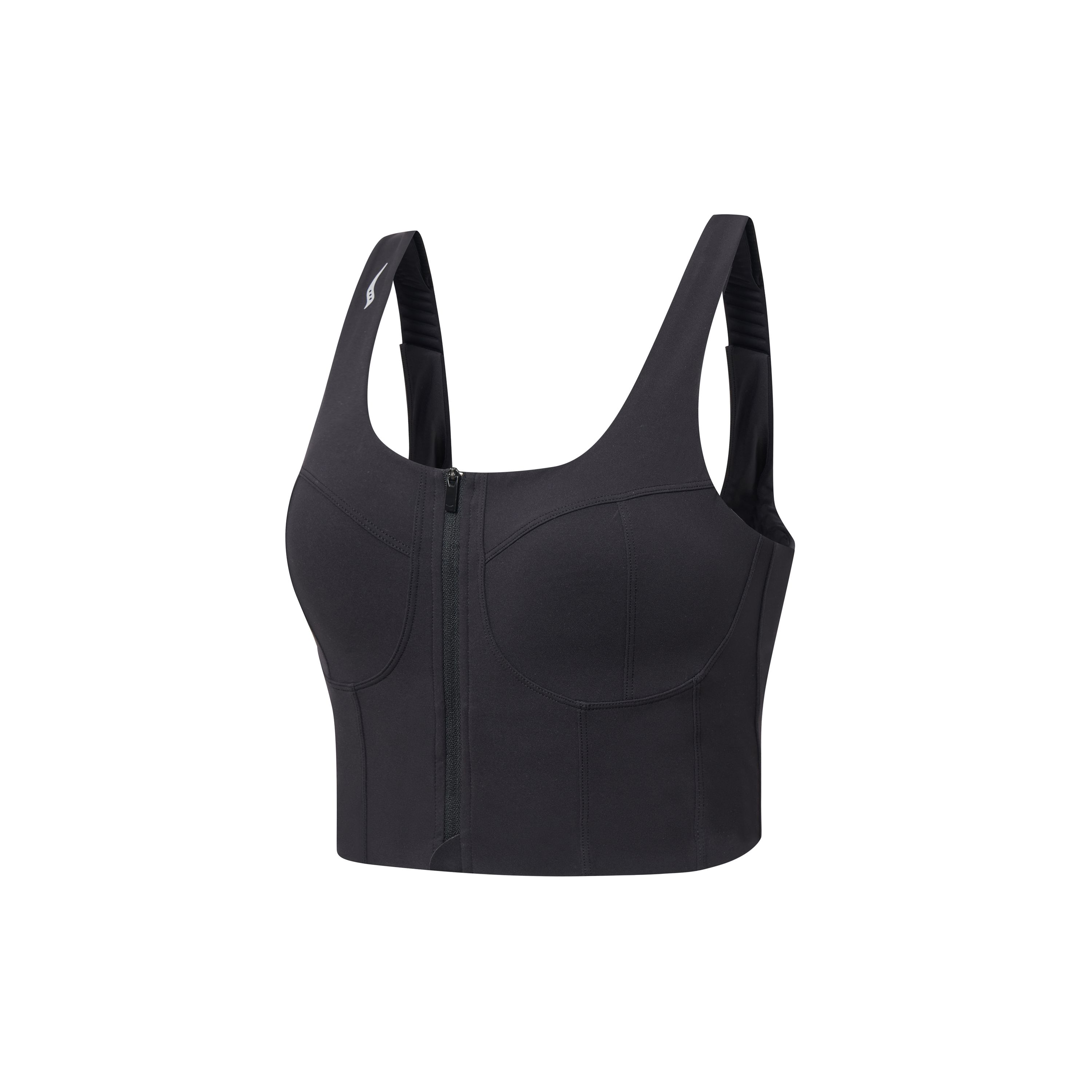 

Saucony Solid Color Knitted Sports Bra Women underwear Black SC1230082A-BK01 XL