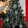 24 Pcs Festive Christmas Acrylic Snowflake Ice Column Decorative Hanging Ornaments for Home Party Decoration