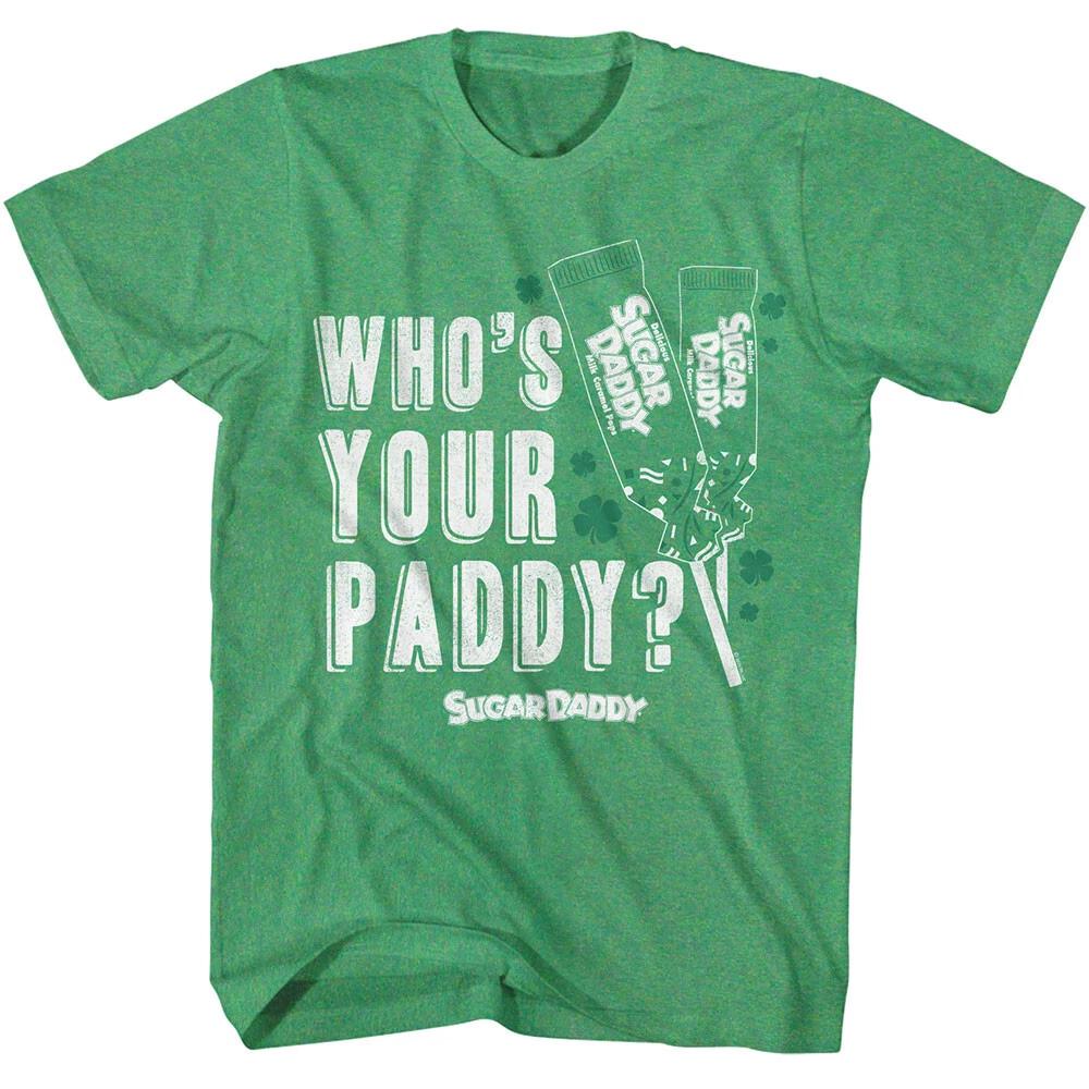Tootsie Roll Candy Sugar Daddy St Patrick s Who s Your Paddy Men s T Shirt 3XL