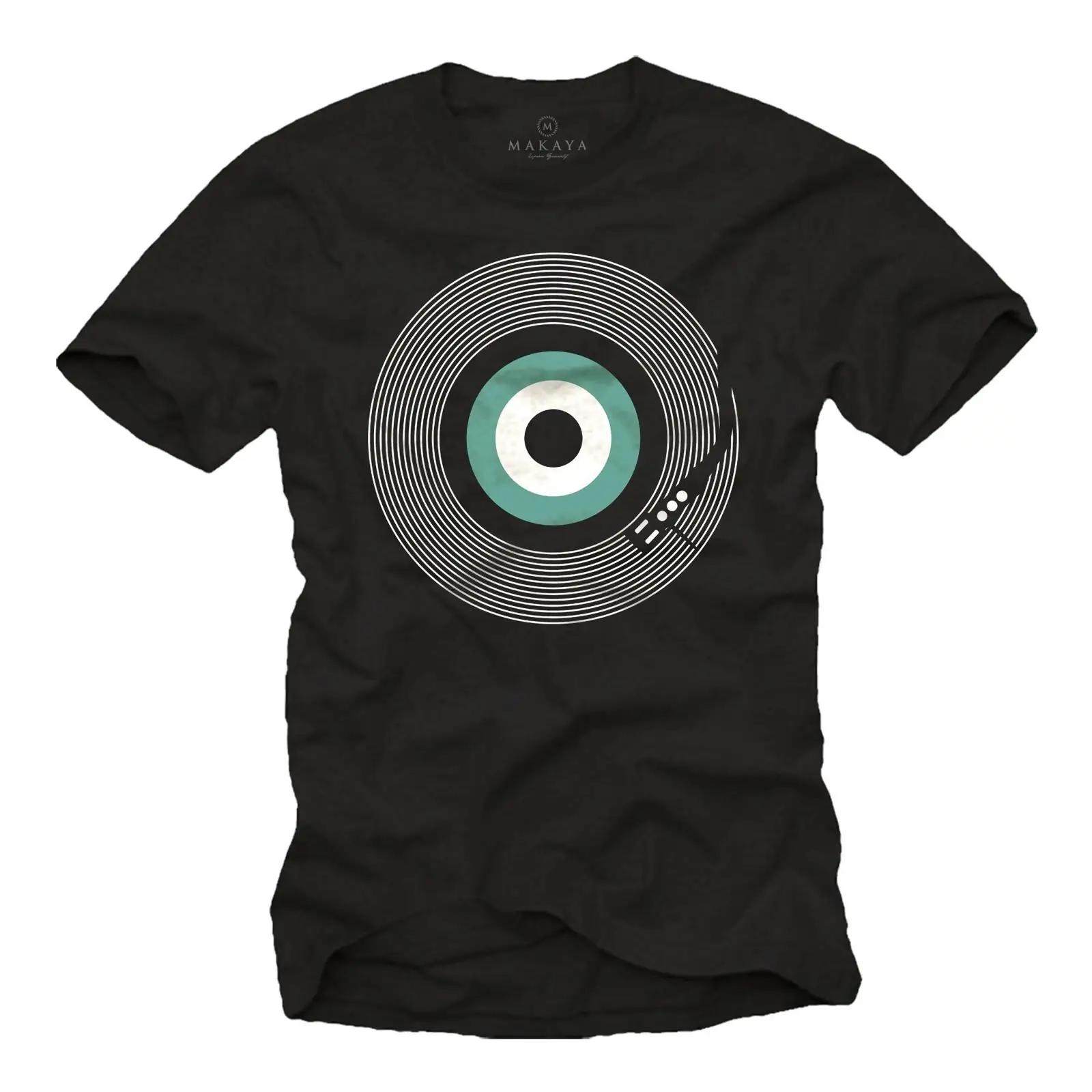 

T Shirt Men with Print Vinyl Retro Hip Hop DJ Motif Music s for Boys Shirtnagers vintage Washed homme fashion 5XL різнокольоровий