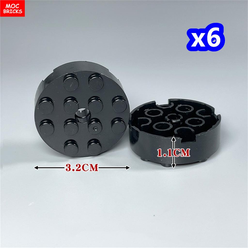 Non-Toxic Moc Bricks Round Brick 4X4 With Whole Particle 87081 Diy Educational Buliding Blocks Toy Children Birthday Kid Gift
