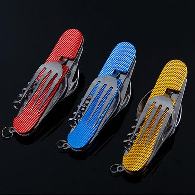 Multifunktions 3-in-1 Outdoor Reise Camping Wandern Klapp Löffel Gabel Messer