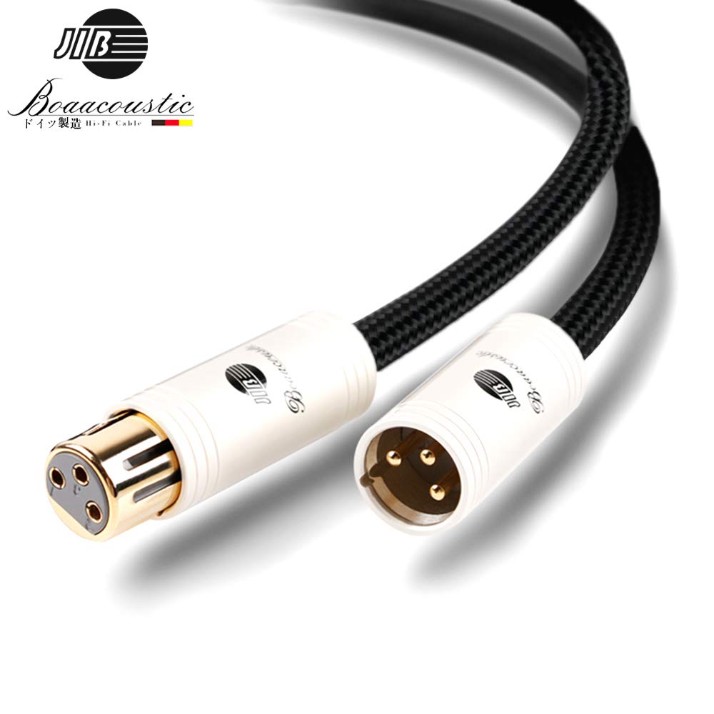 BOAACOUSTIC XLR Audio Cable Canon Microphone Pieces Hi-Fi (Male-Female) Cable/XLR Cable/3-Pin Cable/Balanced Cable/AV Amplifier/Decoder/Microphone
