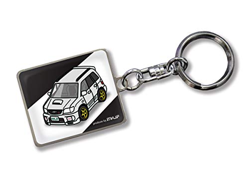 MKJP Custom Keychain Subaru Forester STi II Type M SF5 Base: Black Car Color: Silver