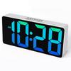 Mesqool Digital Alarm Clock, Loud Alarm, Dynamic RGB 8-Color LED, 7-Color Night Light, Stepless Dimming, Snooze, Desk Clock, White