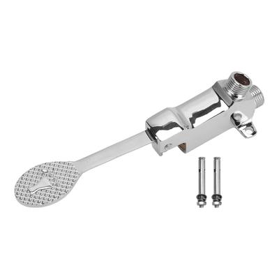 Faucet Foot Pedal Valve Silver Stainless Steel Water Saving Floor Pedal Control Switch for Public