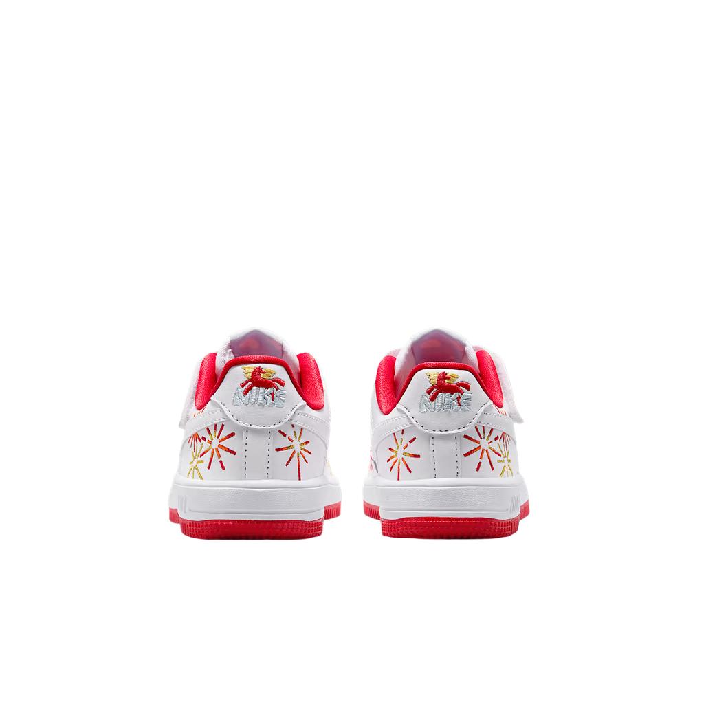 Nike Force 1 Low Easy On Jahr des Pferdes Limitierte Auflage Bequeme Low-Top-Trainingsschuhe Kinder-Sneaker IQ1136-111