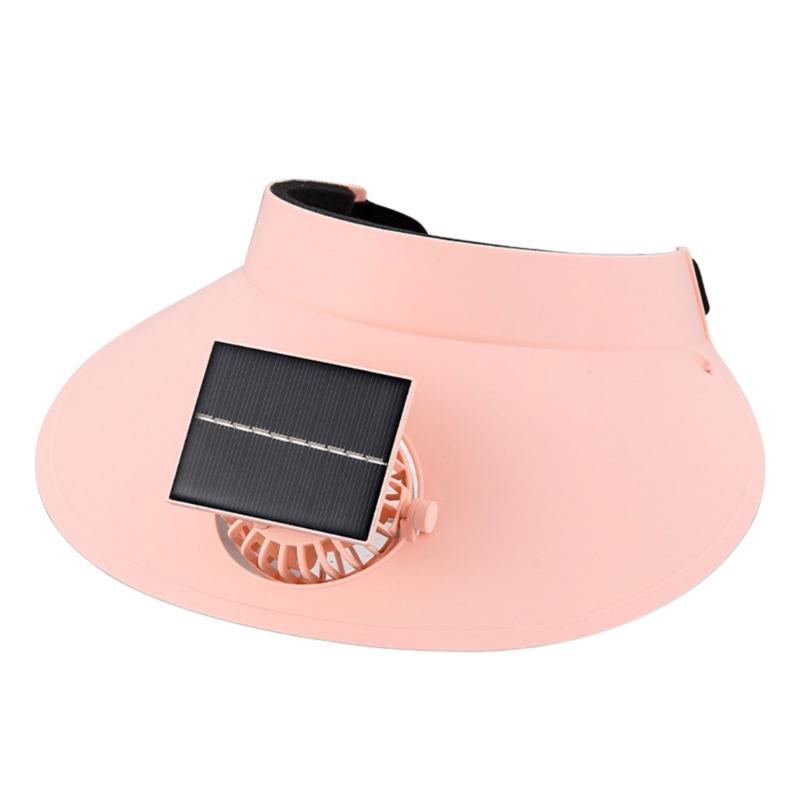 Solar Powered Cooling Fan Hat For Women Teens Wide Brims Sun Protective Hat With Adjustable Speed for Outdoor Activity