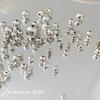 20 Acrylic Silver Square-Round Spacer Beads for DIY Beading and Accessories