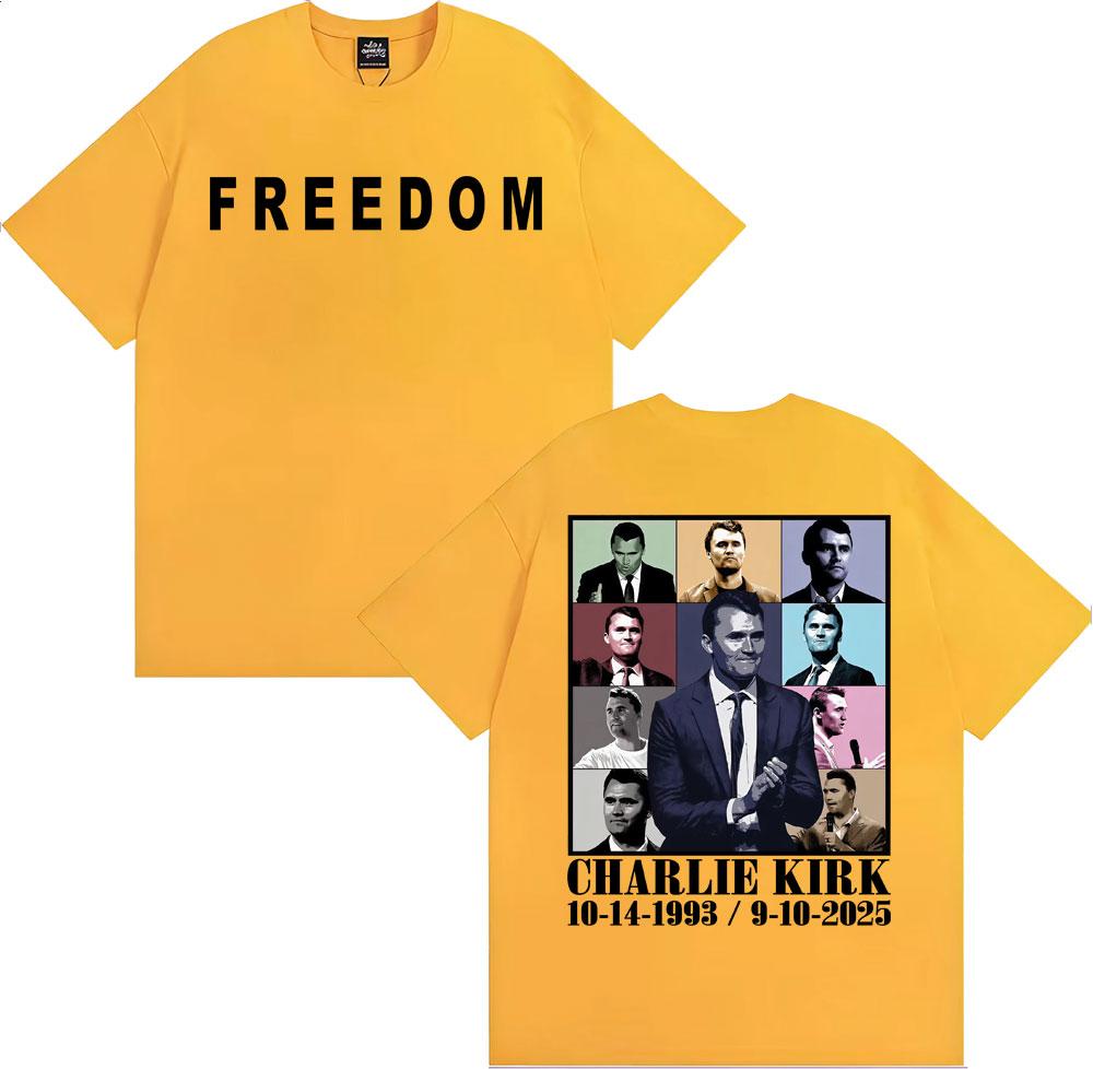 Justice for Charlie Kirk Memorial Freedom Tshirt Unisexs Clothing Fashion High Street Trend T Shirts Cotton Comfort Casual Tshirt