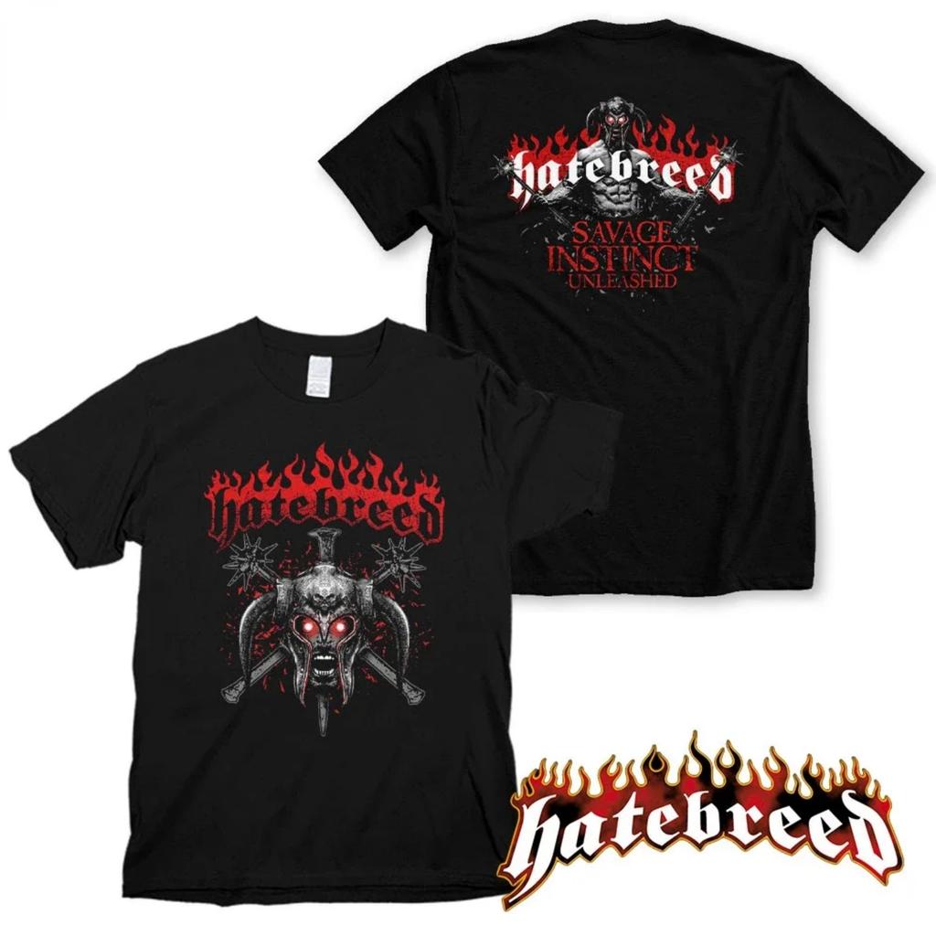 Haarrajuku Streetweaarr Tee Tops Hardcore Style Hatebreed Band Logo Black T-Shirt New Fashion Mens Short Sleeve Cotton T Shirt
