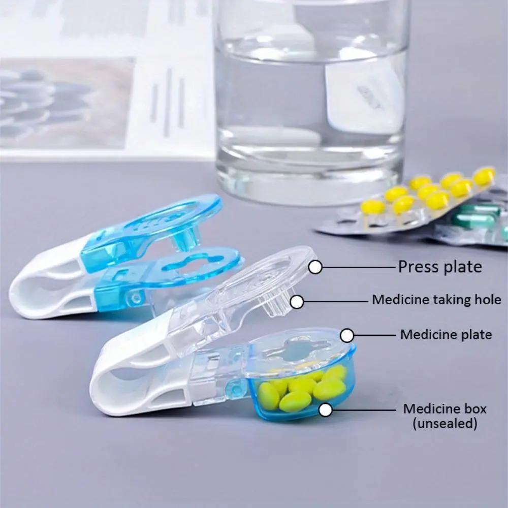 Portable Easy-Use Pill Remover, 2 Pack with Storage Case, Convenient Push Button Design